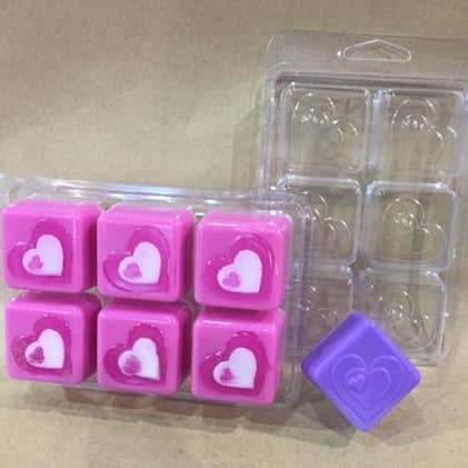 6-Fach Herzwürfel Klapp-Schale (Europäischer Stil) für den Großhandel von Starlight Wholesale LLC.