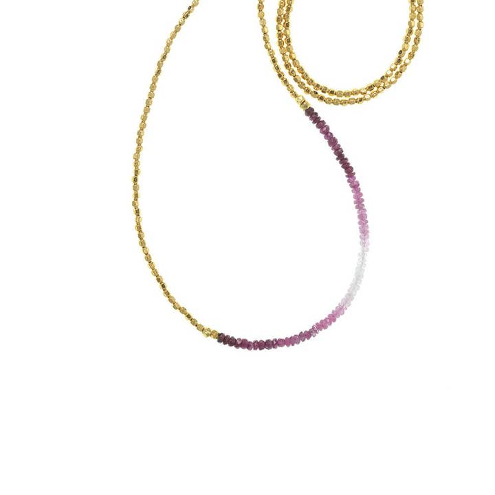 Long Gemstone Fade Necklace-Beaded Jewelry-Made in Hawaii for wholesale by Catherine Weitzman