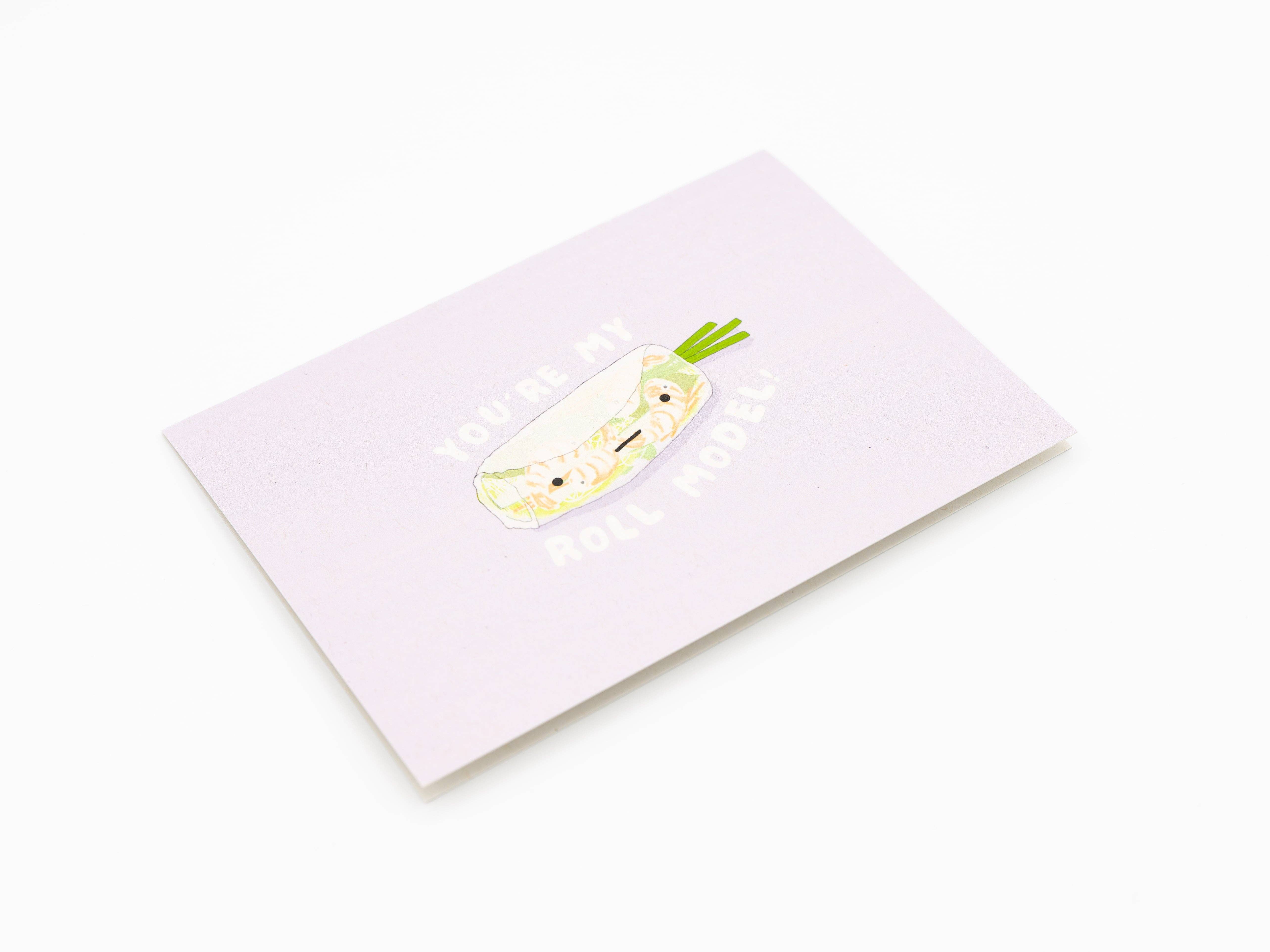 reisundpapier - Wholesale Friendship Card - Folded card summer roll "You're my Roll Model"1