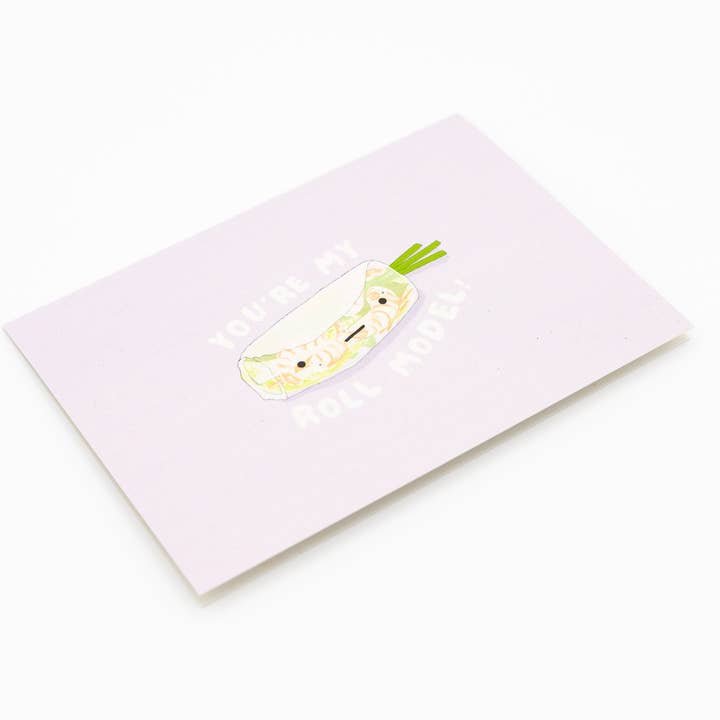 reisundpapier - Wholesale Friendship Card - Folded card summer roll "You're my Roll Model"1