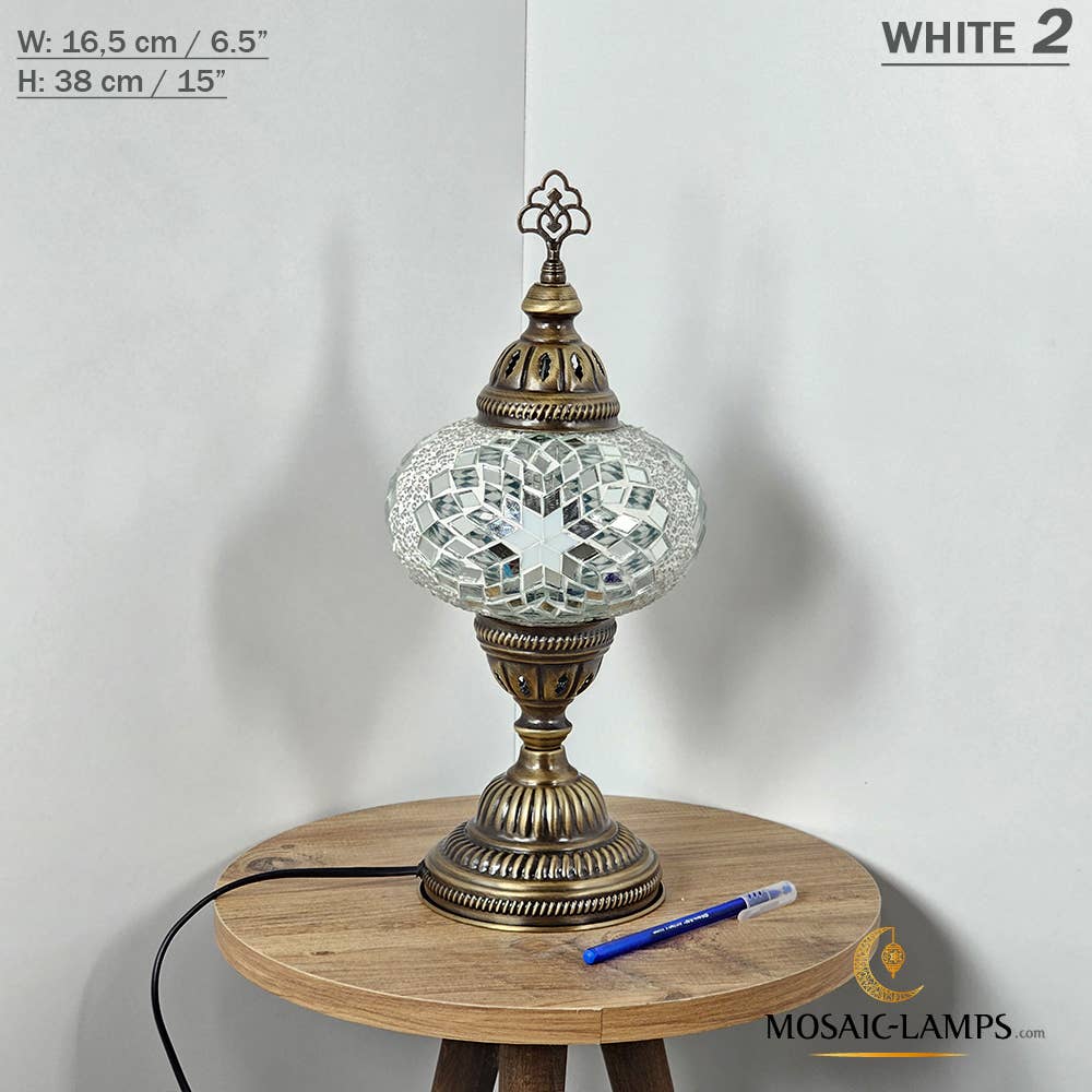 Mosaic Lamps - Vendita all'ingrosso Lampada da scrivania/d'accento - Lampada da tavolo grande a globo con mosaico turco, Marrakec, oltre 10 colori90