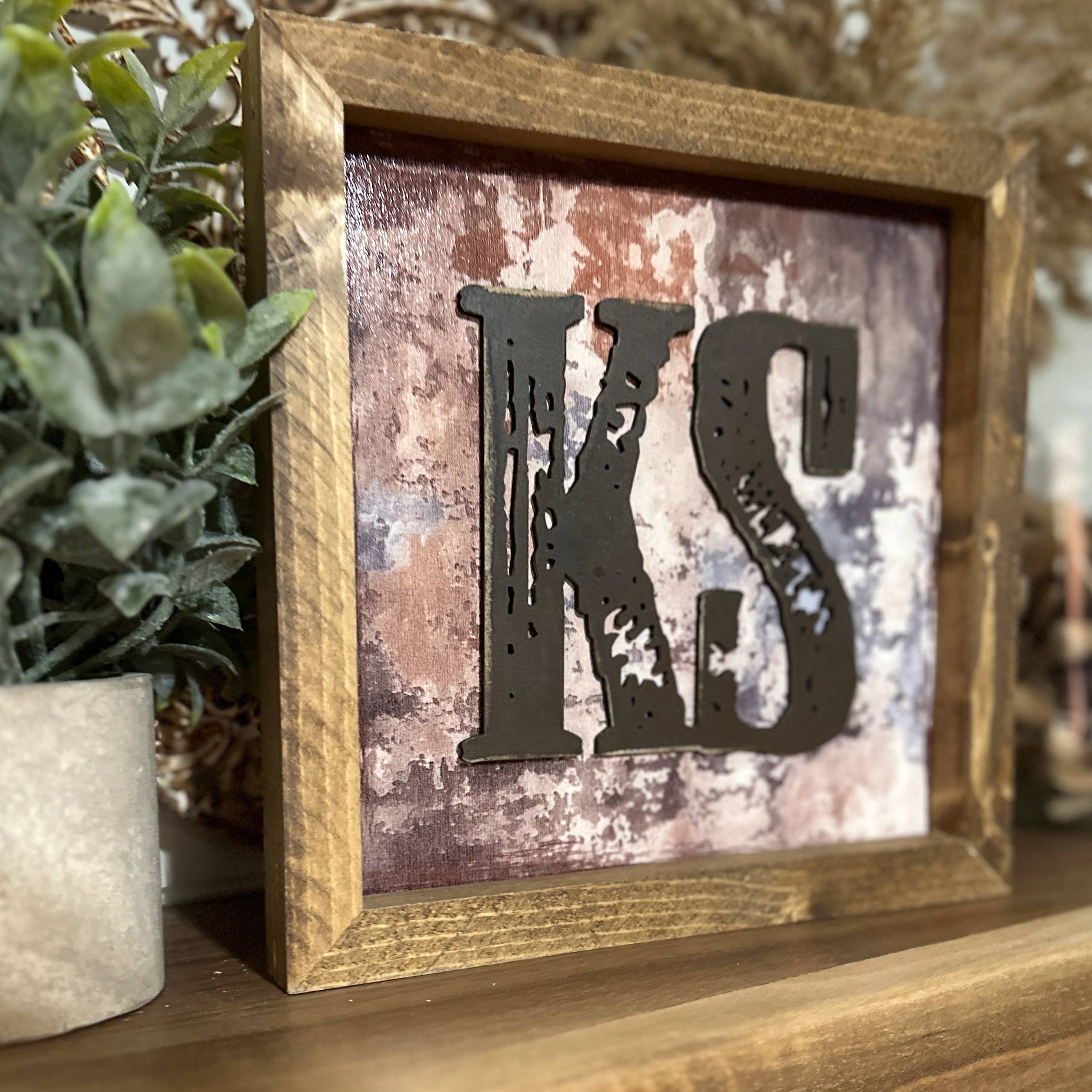 The Broken Board - Wholesale Sign - State sign with laser cut wood overlay2