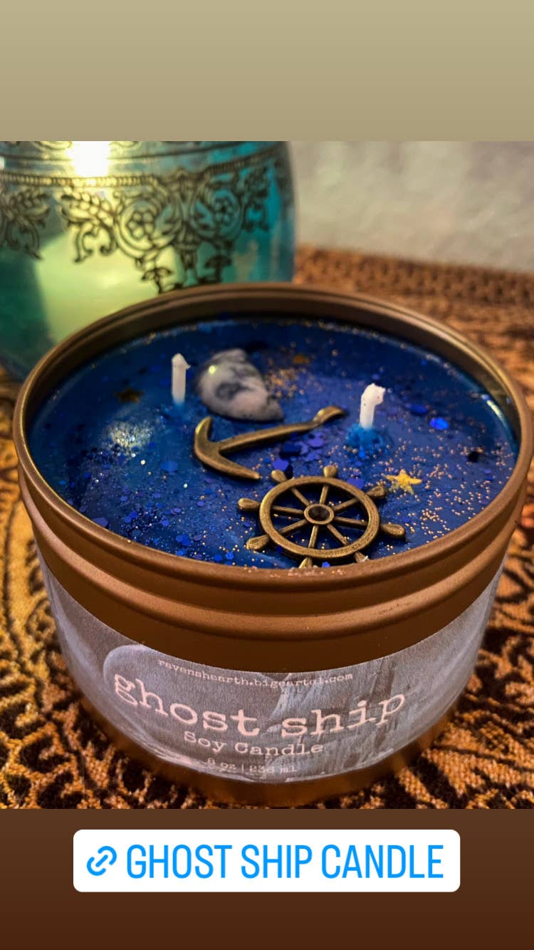 Raven’s Hearth - Wholesale Travel Candles - Ghost Ship Candle | Haunted Ocean Scent | Halloween2
