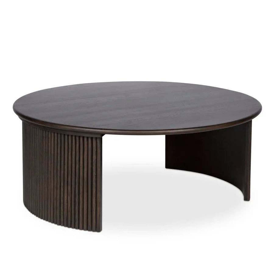 LOOMLAN - Wholesale Coffee Table - Penny Solid Oak Top Round Coffee Table27