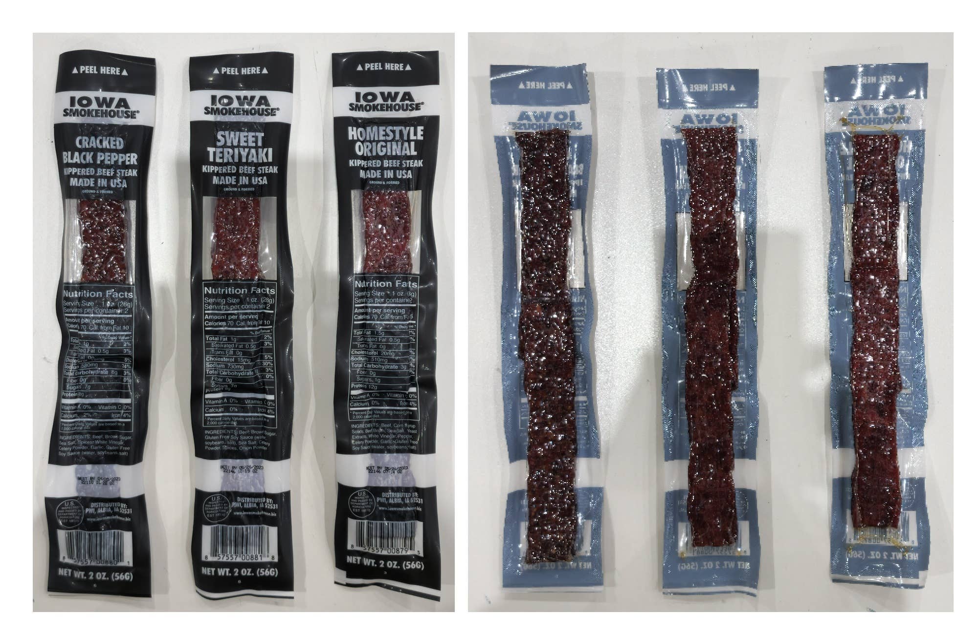 IOWA SMOKEHOUSE - Wholesale Jerky - 2 oz Kippered Beef Steak Sweet Teriyaki (10/caddy)2