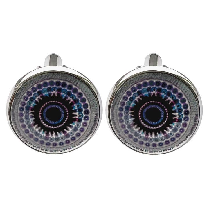 Bohemian Swirl Manschettknappar - Blå, Lila Och Grå för wholesale av Bassin And Brown