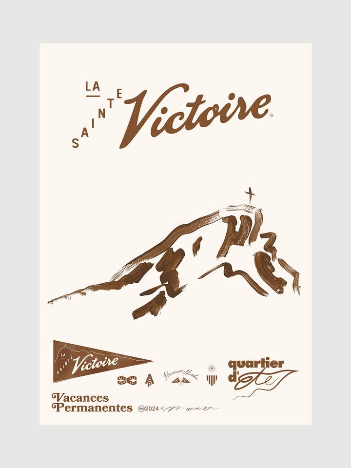 Plakat 30x40cm QUARTIER D'ETÉ Aix en Provence Vincent Maunier for engroshandel hos Vacances Permanentes