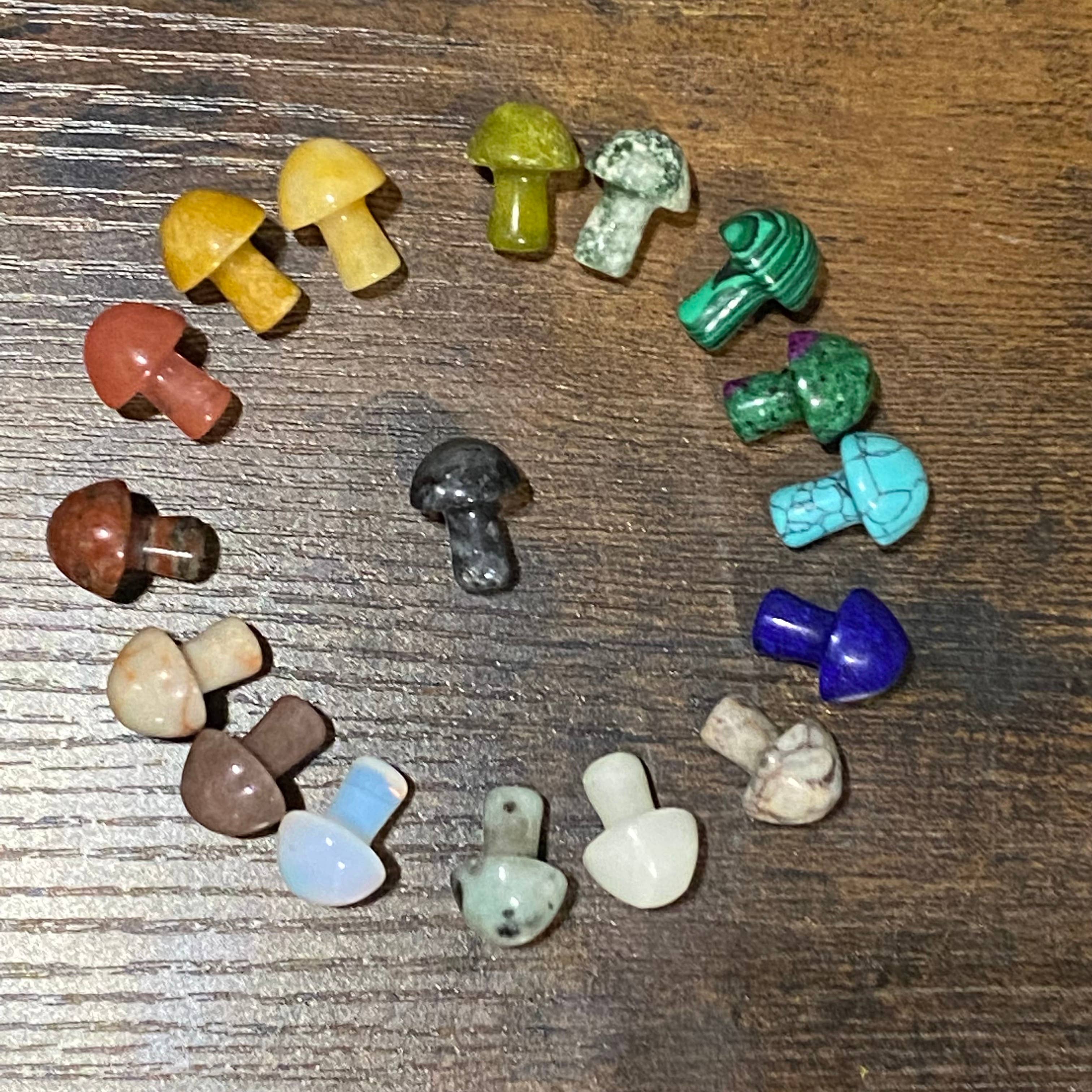 Wax Apothecary - Wholesale Spiritual Stone/Crystal - 🍄 Crystal Mini Mushroom Stone Assortment 🍄10