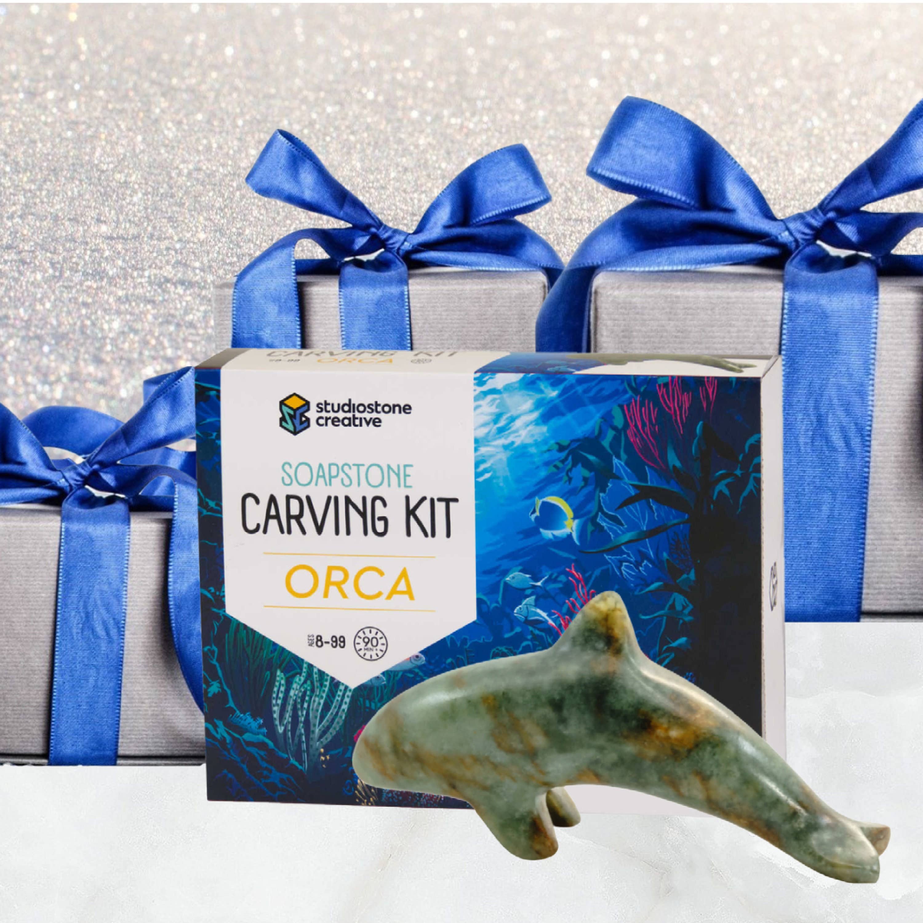 Studiostone Creative - Wholesale DIY Craft Kit - Kids - Orca Soapstone Carving Kit10