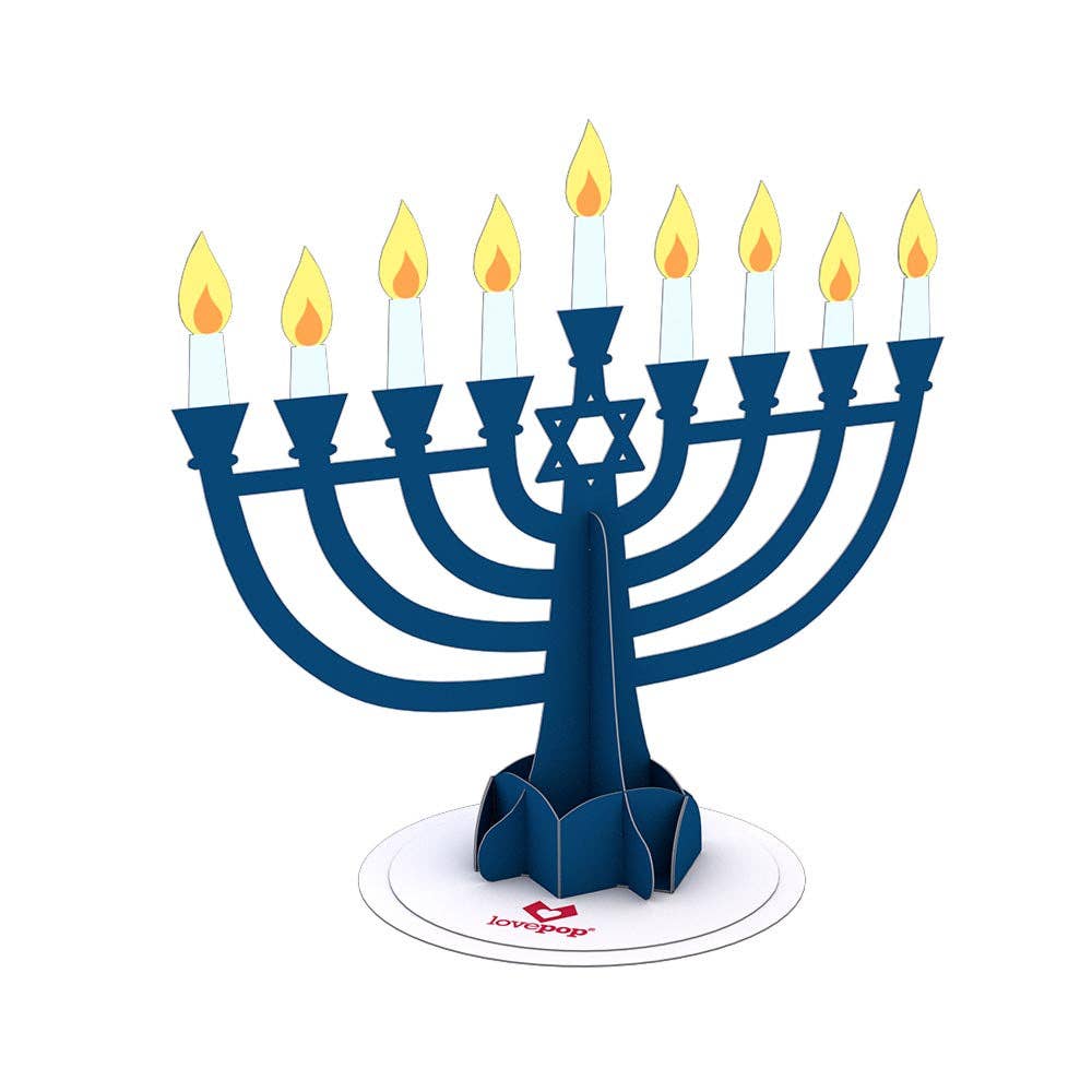 Lovepop Cards - Wholesale Hanukkah Card - Stickerpop™: Hanukkah Menorah (1-Pack), Stickers (-33%)3