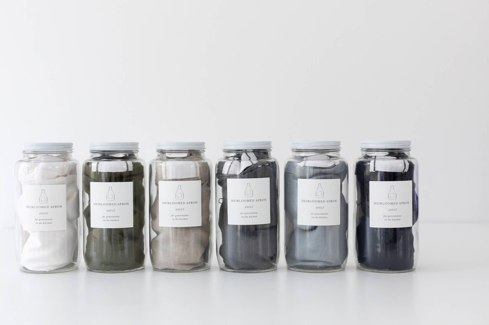 Heirloomed Collection - Wholesale Apron - Keepsake Jar Linen Adult Bistro Apron Oatmeal4