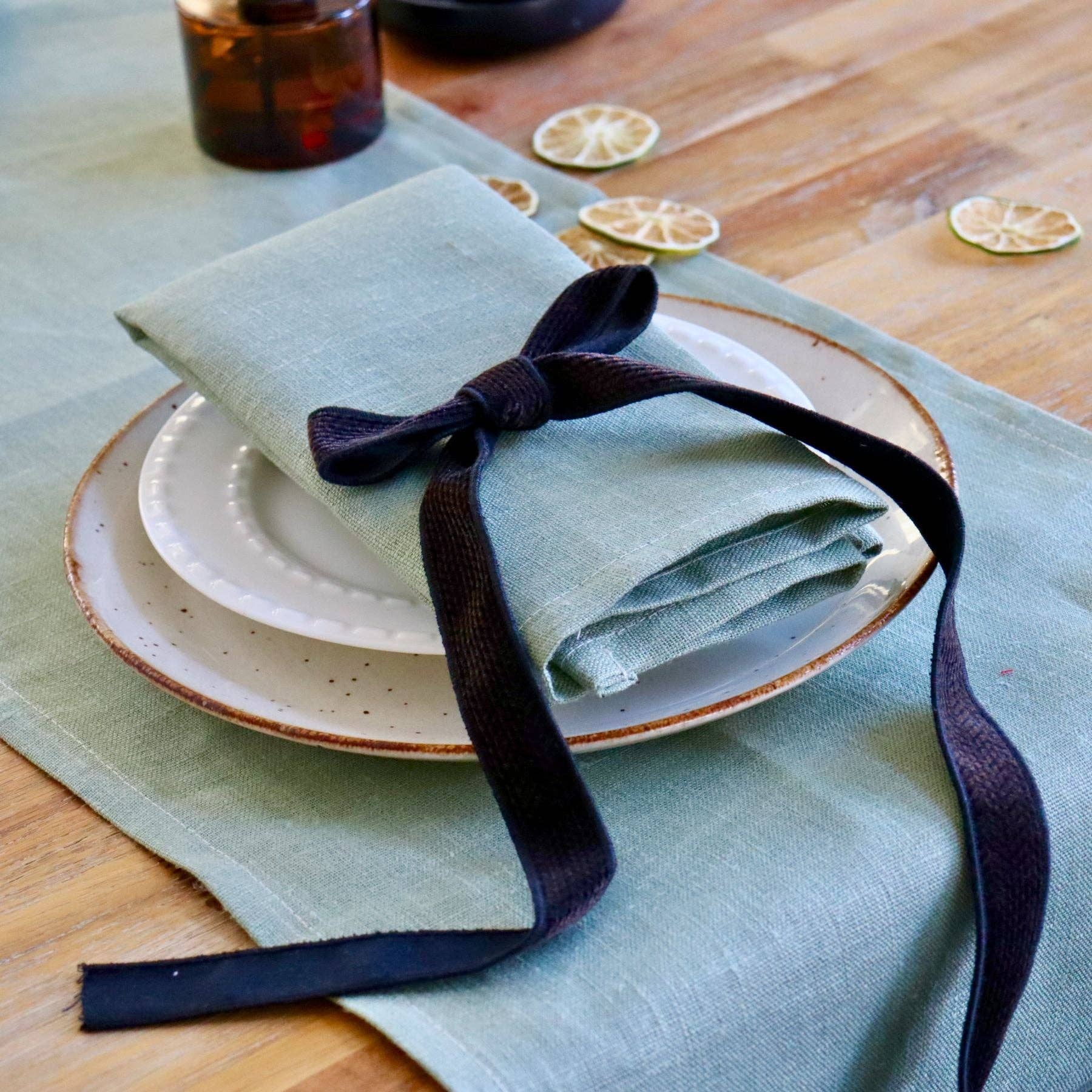 Next Chance - Wholesale Dinner & Cloth Napkin - Ensemble de 2 serviettes de table - Lin eucalyptus1