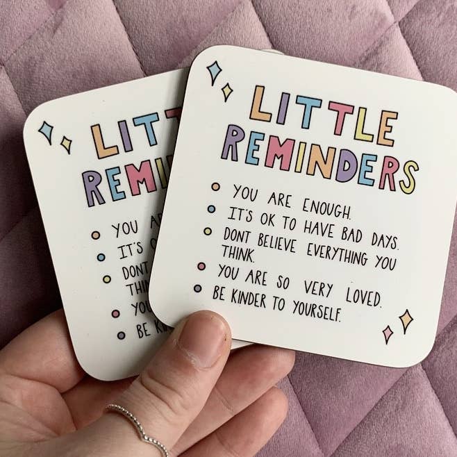 Little reminders Coasters for wholesale by Art is my therapy