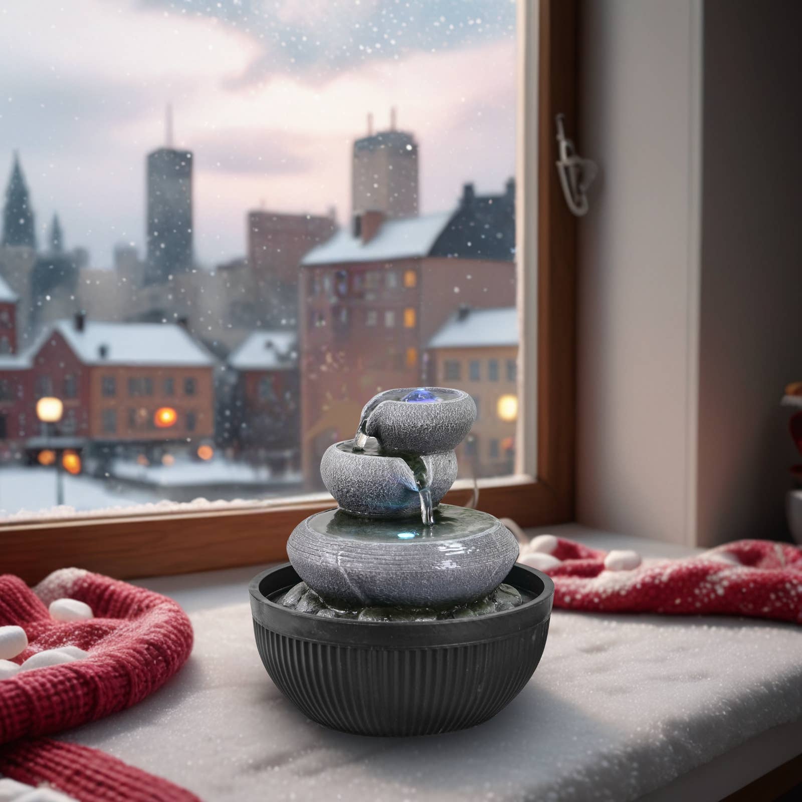 Zen'Arôme – wholesale Decorative tabletop object – Nature Geelong Indoor Fountain – Sleek & Modern Design4