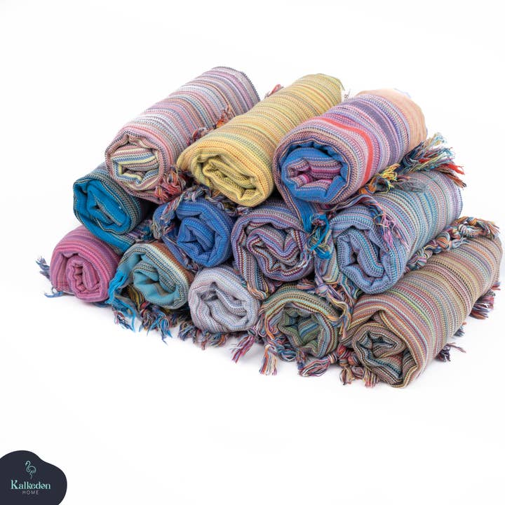 Kalkedon Towels - Venta al por mayor Toallas de playa - Toalla de playa arcoíris | Toalla turca | Pareo | Envoltorio de playa
