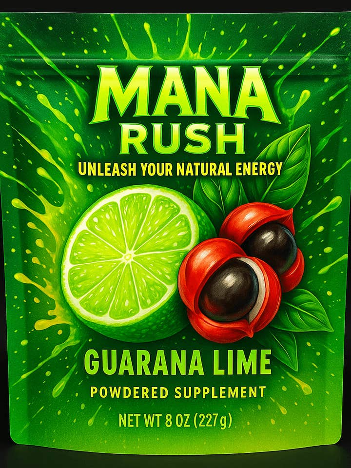 Mana Rush Guarana Lime – Natural Zesty Energy Boost for wholesale by SuddenRush Guarana