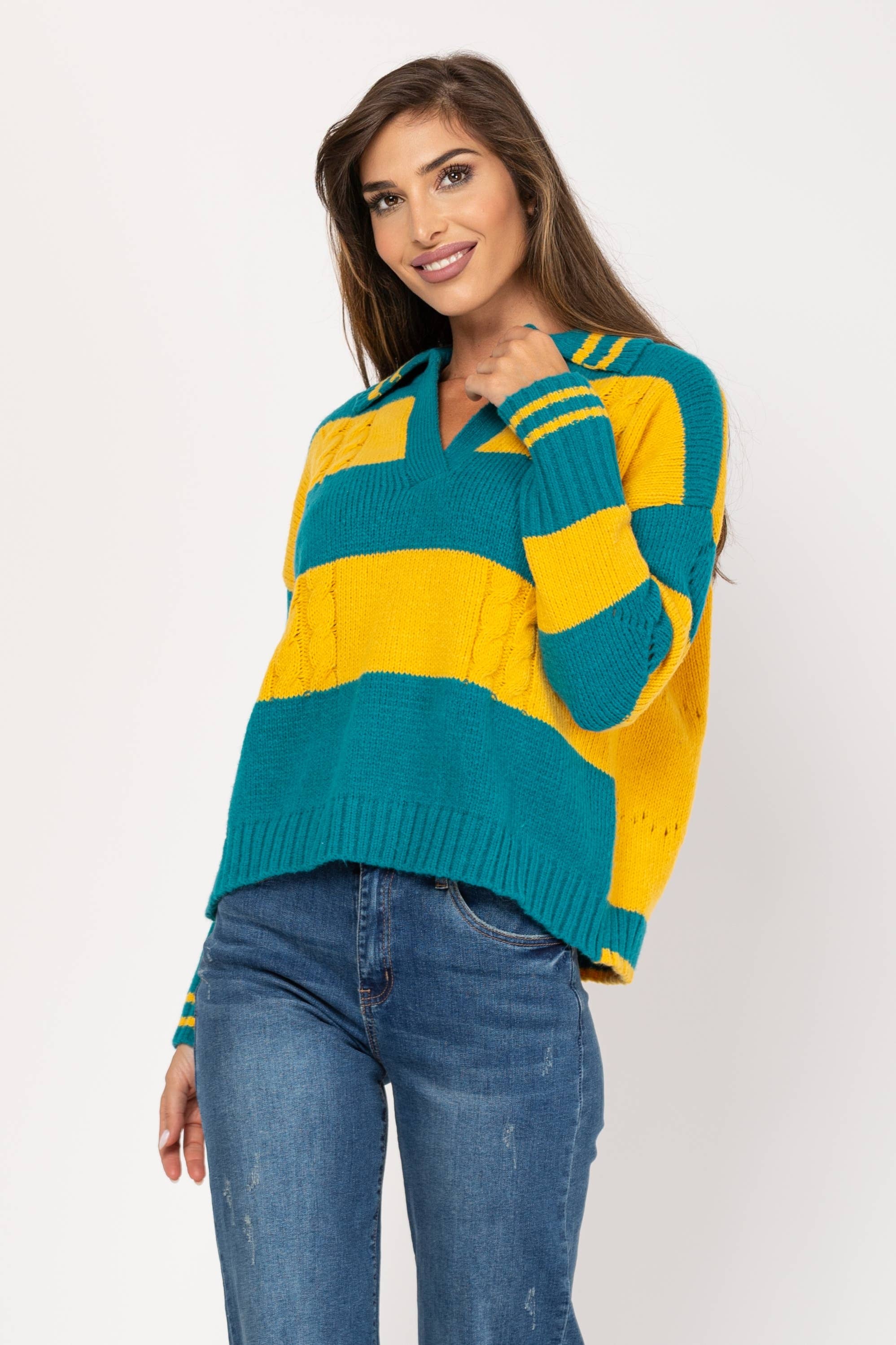 Peace & Love (CALAO IMPORT EXPORT S.L.) - Wholesale Knit Sweater - Women's - Jersey HH8165J5