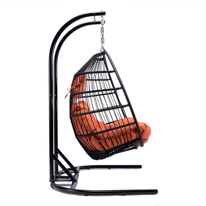 LeisureMod - Wholesale Egg Chair - Wicker 2 Person Double Folding Hanging Egg Swing Chair105