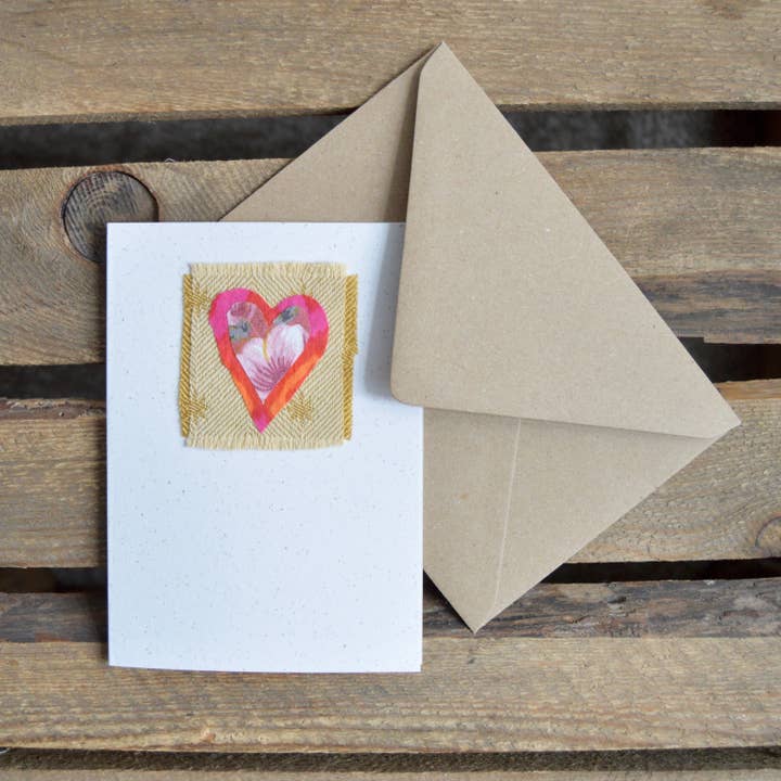 Saffron Skies - Venta al por mayor Tarjetas de felicitación - Tarjetas de felicitación sin desperdicio: tela reciclada reutilizada2