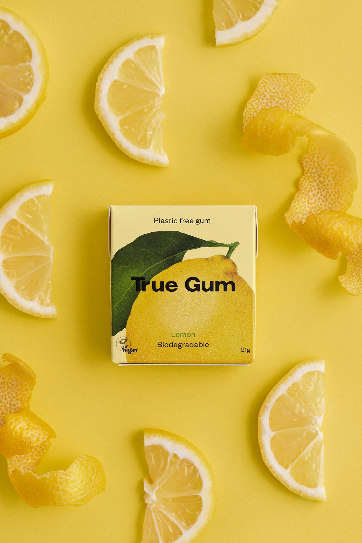 Gourmandise – Pastilha elástica por atacado – True Gum sabor limão, chiclete sem plástico1