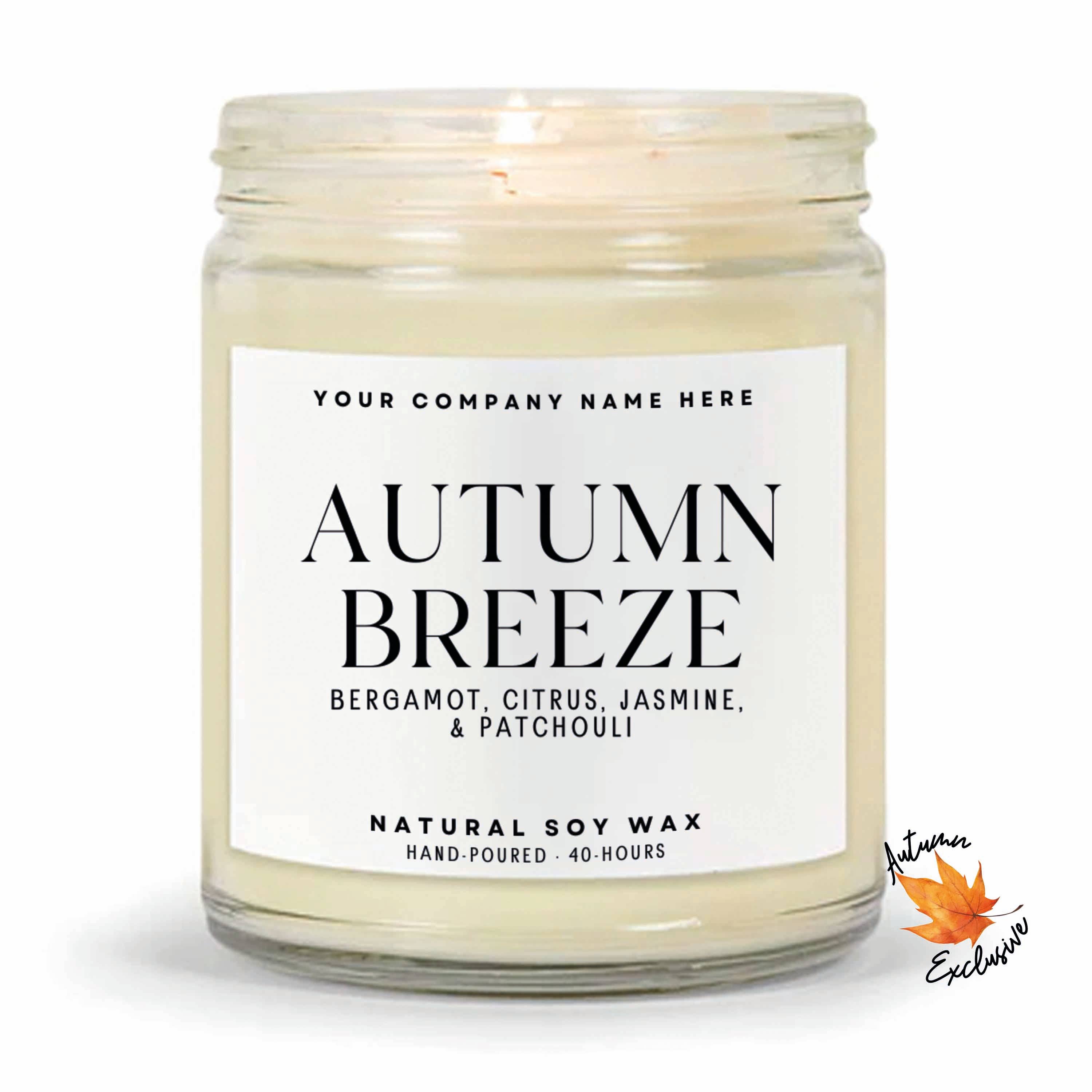 Candle Drop - Wholesale Jar/Filled Candle - Label Style 1 | Wholesale White Label Soy Candle | Clear Jar1