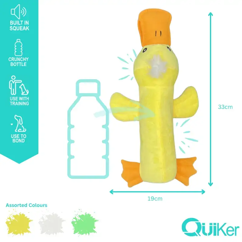 Quiker Pet Products – wholesale Pet plush toy – Dog – Bottle Crunch Creatures Dog Toy - 72 Pack Outer1