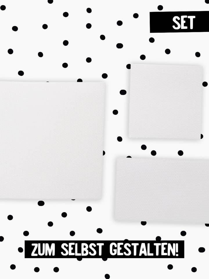 Étiquettes en coton DIY vierges *blanc* - SET - Pack de 3 pour la vente par Paul und Clara