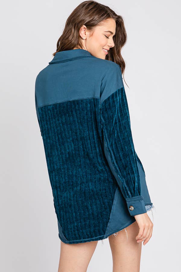 ELLEBORN – wholesale Skjortjacka/jackett – Dam – RIBBAD KNAPP NER SCHACKET 3224T12