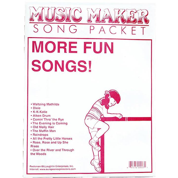 More Fun Songs #1 accessory music for the Music Maker for wholesale by European Expressions