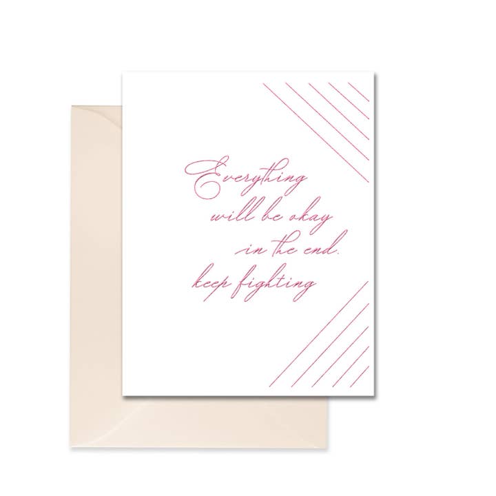 Carte de vœux Tout ira bien à la fin pour la vente par Leslie Store