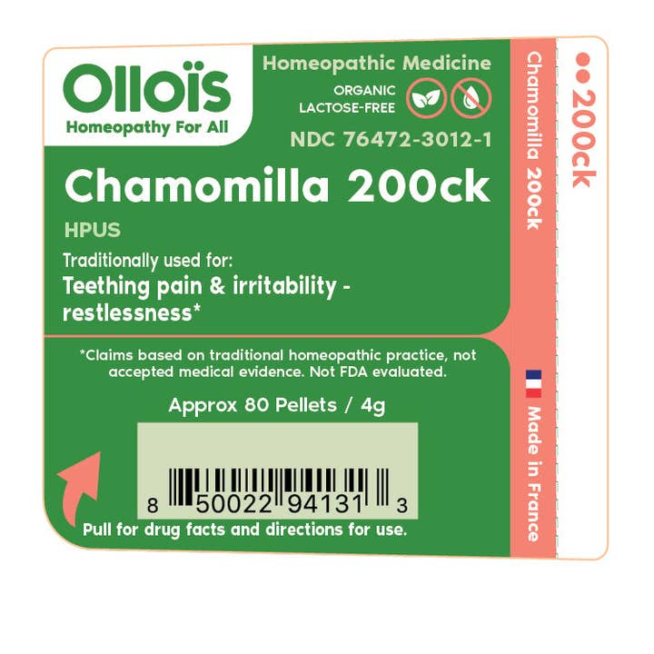 Ollois - Wholesale Oral Supplement/Vitamin - Olloïs Chamomilla 200CK Vegan Organic kosher, 80 Pellets1