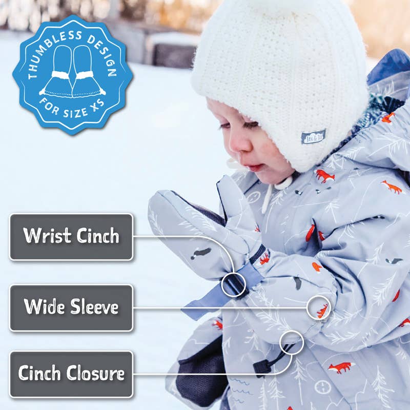 Jan & Jul - Wholesale Mittens - Kids - Red | Toasty-Dry Waterproof Snow Mitten2