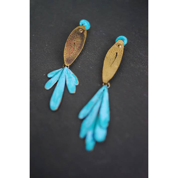 Maria rosua - Wholesale Dangle Earrings - Fish of the Paraná7