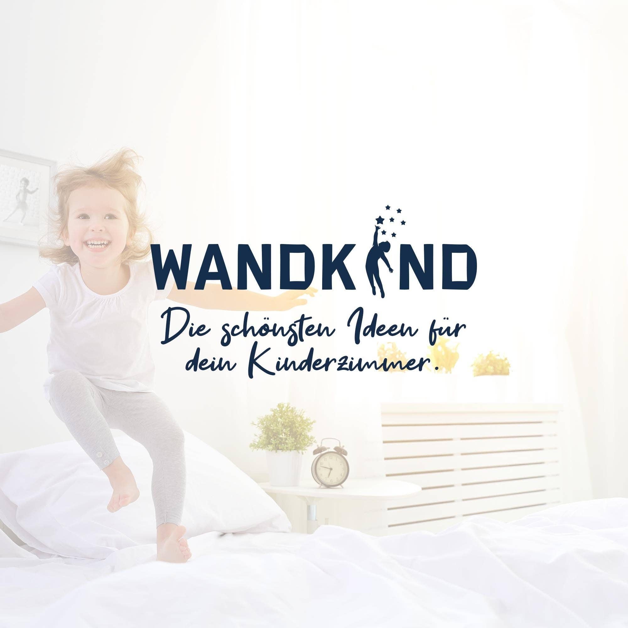 WANDKIND - Vente Décoration murale – enfant et bébé - Sticker mural « Animaux marins avec nom de votre choix » V2774