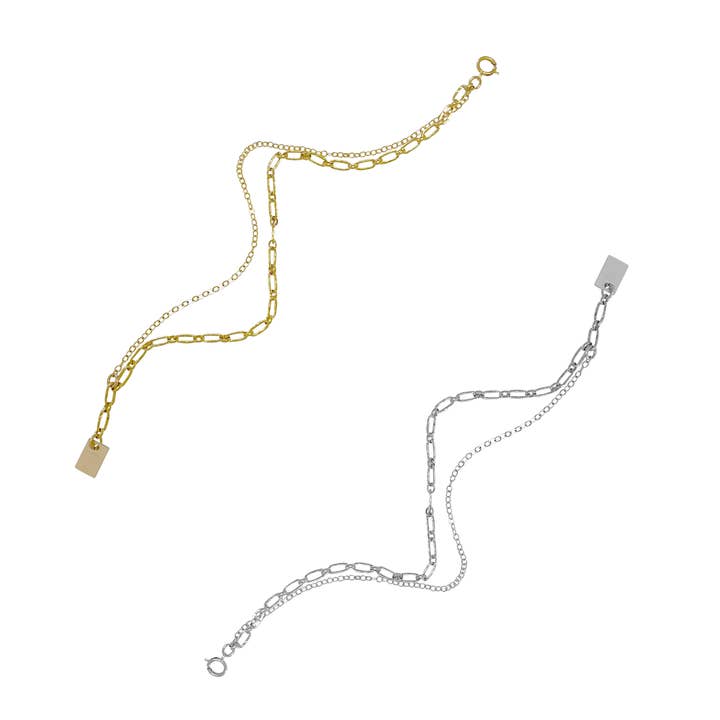 Misuzi - Wholesale Link & chain bracelet - Maple Double Chain Bracelet - Gold, Silver >>0