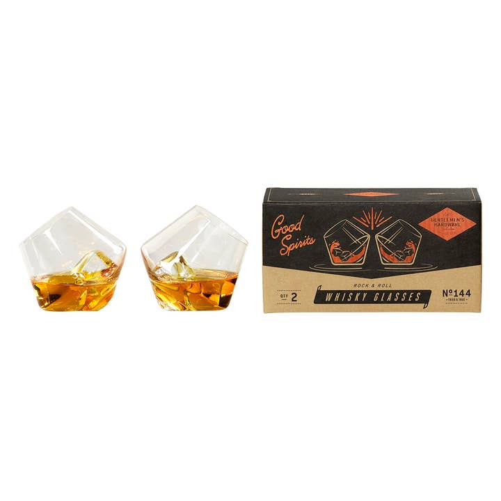 Rocking Whisky Glasses, Set of 2 for wholesale by Gentlemen's Hardware