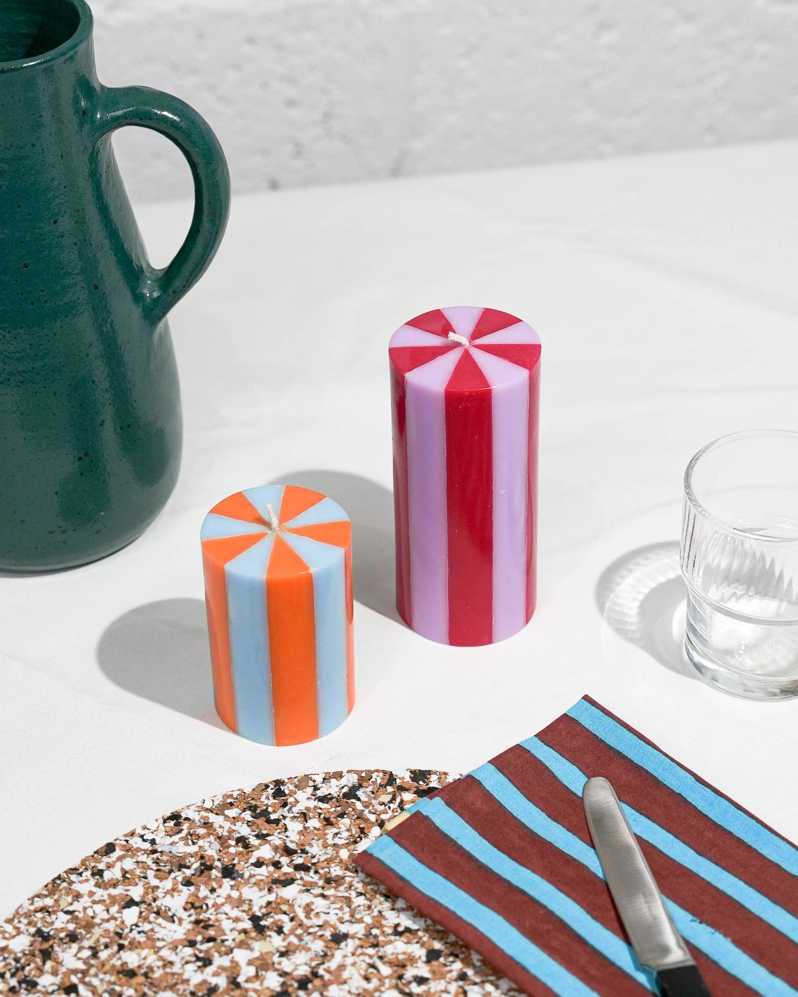 YOD&CO - Wholesale Pillar Candle - Stripe Pillar Candle S (STOCK)1