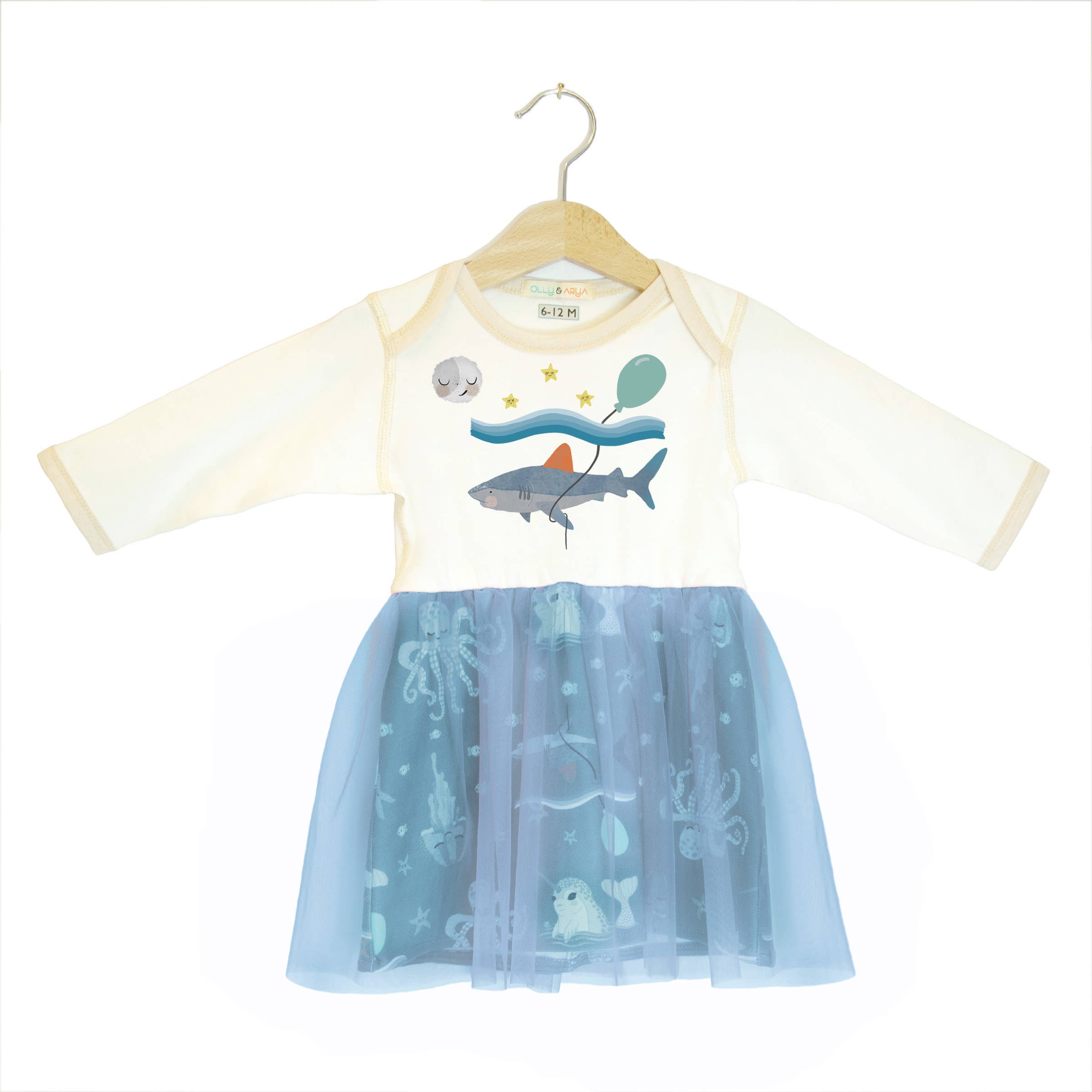 Olly & Arya - Wholesale Dress - Kids - Shark with balloon tutu dress: newborn up to 8 years old1