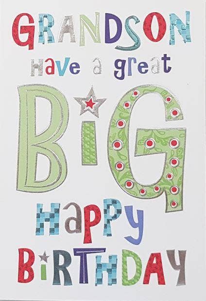 DICKENS INC. - Wholesale Birthday Card - Birthday Grandson | ALRD | MD | 181740