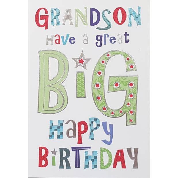 DICKENS INC. - Wholesale Birthday Card - Birthday Grandson | ALRD | MD | 18174