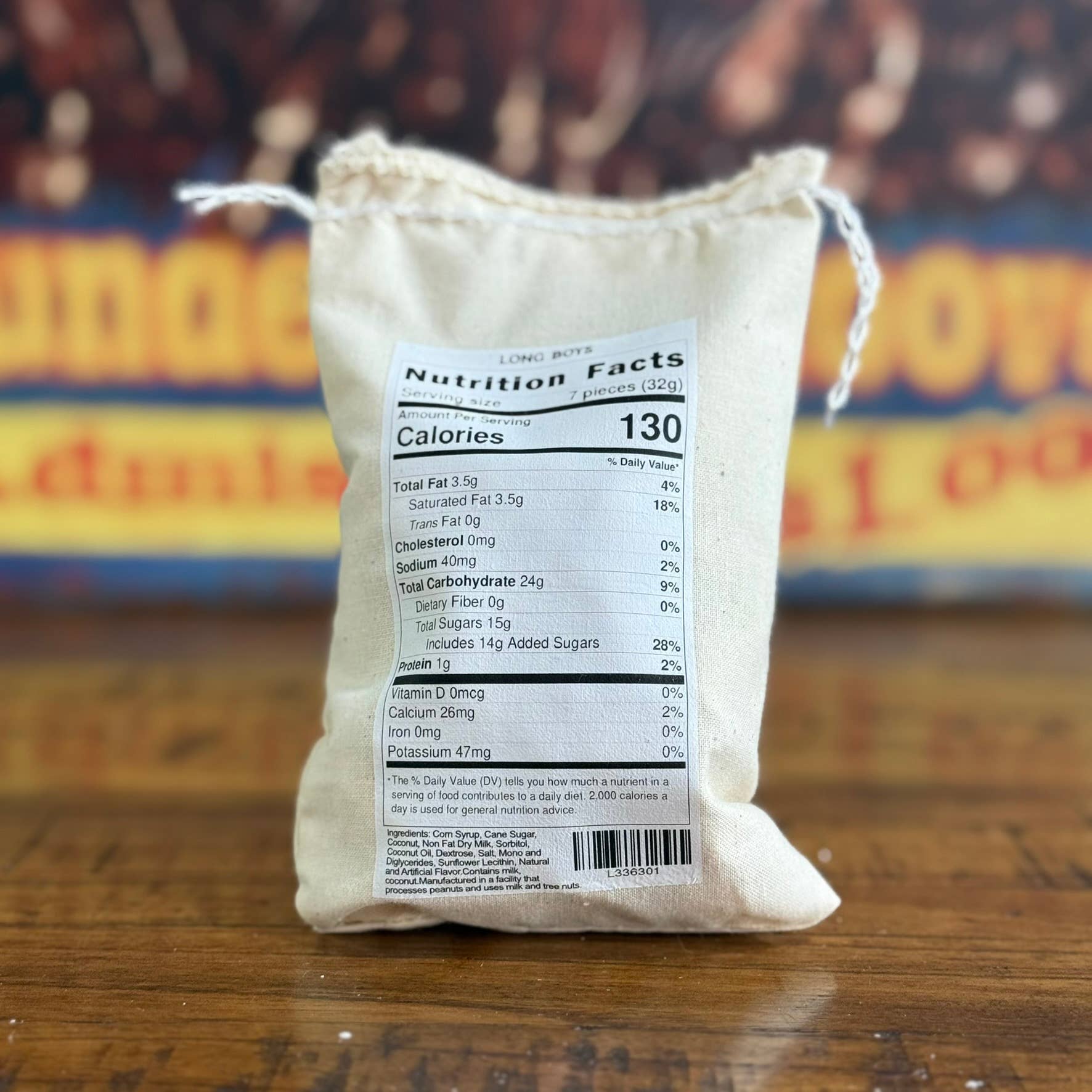 Richloam General Store - Wholesale Hard Candy - Long Boys Candy with Decorative Cloth Bag (5 oz.) 2