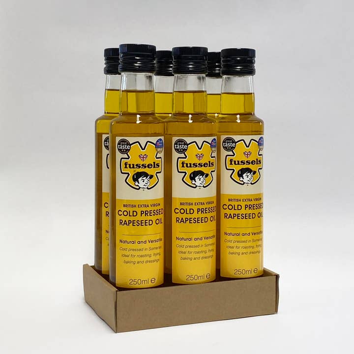 Fussels Koldpresset Rapsolie - 6 x 250ml for engroshandel hos Fussels Fine Foods Ltd