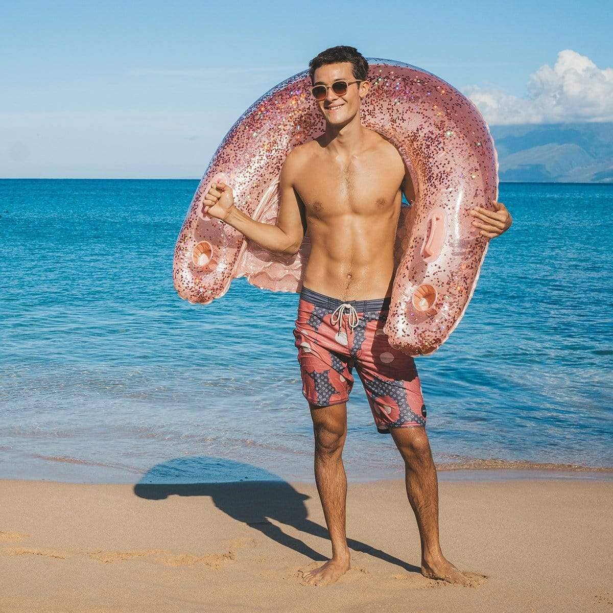 PoolCandy - Vente Jeu gonflable - Chaise de soleil gonflable Rose Gold Glitter Jumbo Size PoolCandy5