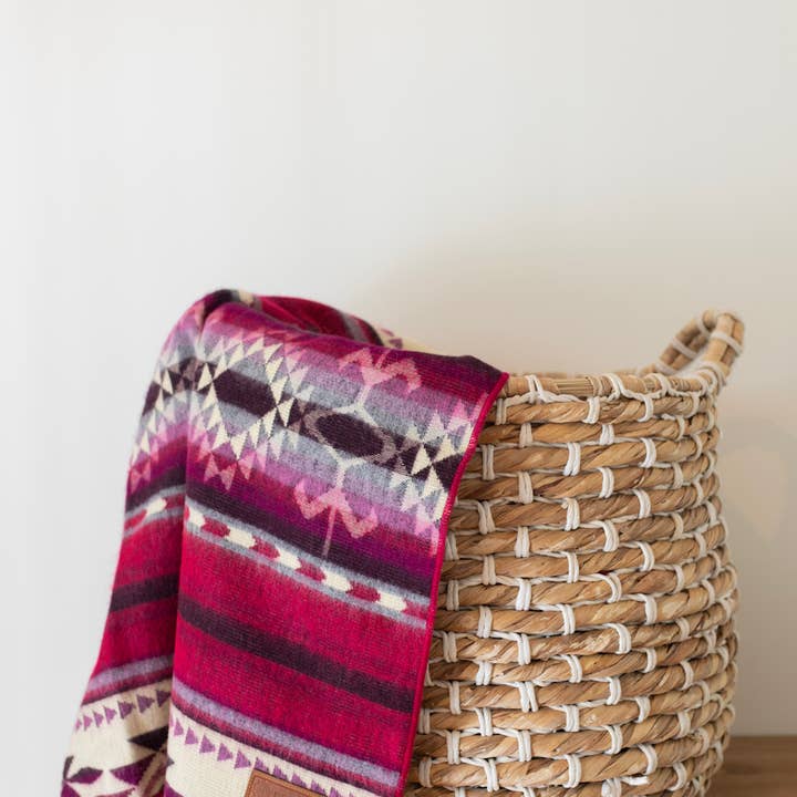 Ecuadane - Wholesale Throw Blanket - Pink Horse Riding Blanket, Southwestern Boho Equestrian Gift