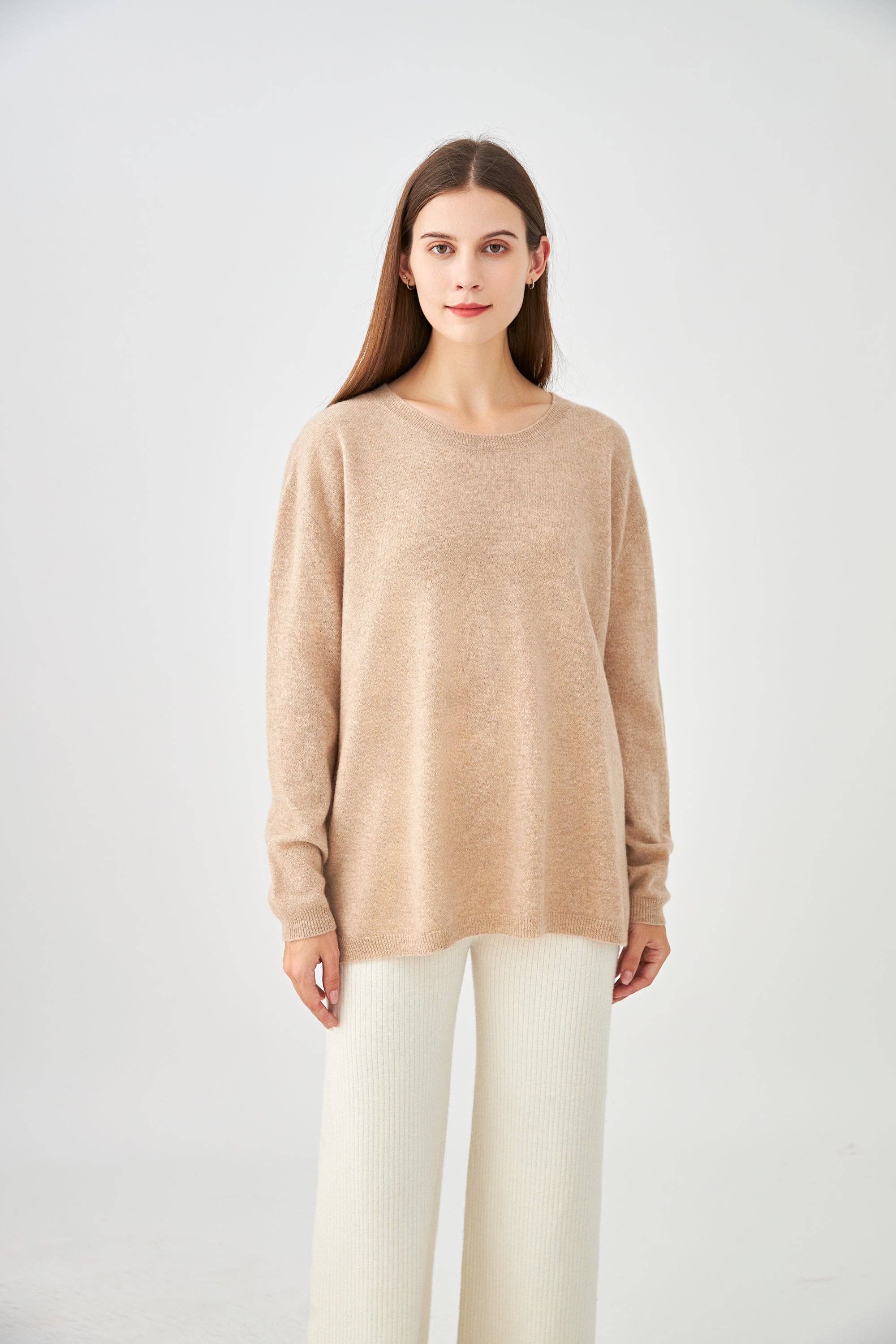 jw.atelier – Engroshandel Tunika - Dame – Træk 100% kashmir rund hals oversize16