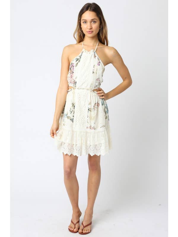 Natural Multi Rorria Floral Dress for wholesale on Faire3