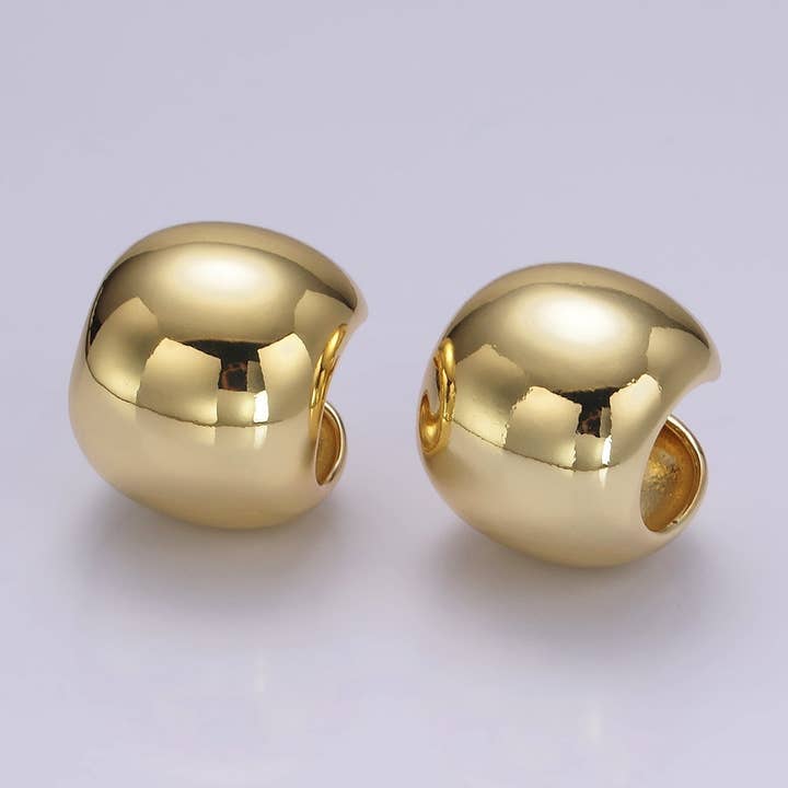 14K Gold Filled 16.7mm Wide Rounded 1PC Cuff Earring | AI155 for wholesale by Aim Eternal