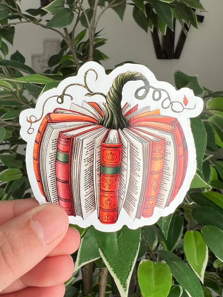 Kürbis & Geist glänzende Vinylaufkleber für Laptops & Becher für den Großhandel von Thirty Three Prints