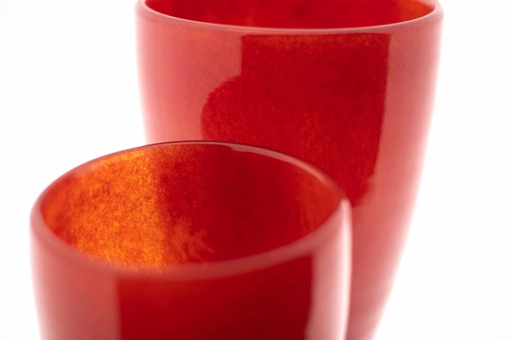 DutZ [collection] - Venta al por mayor Floreros - Vidrio soplado a mano, fabricado en Europa, Jarrón - H32 D21 Cm12