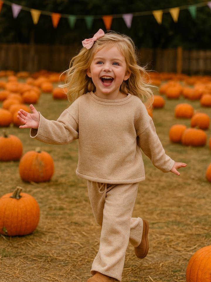 Oversized Latte Gebreide 2-delige Set voor wholesale door House of Henry